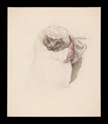 Unfinished sketch of Mrs Tiggy-winkle
