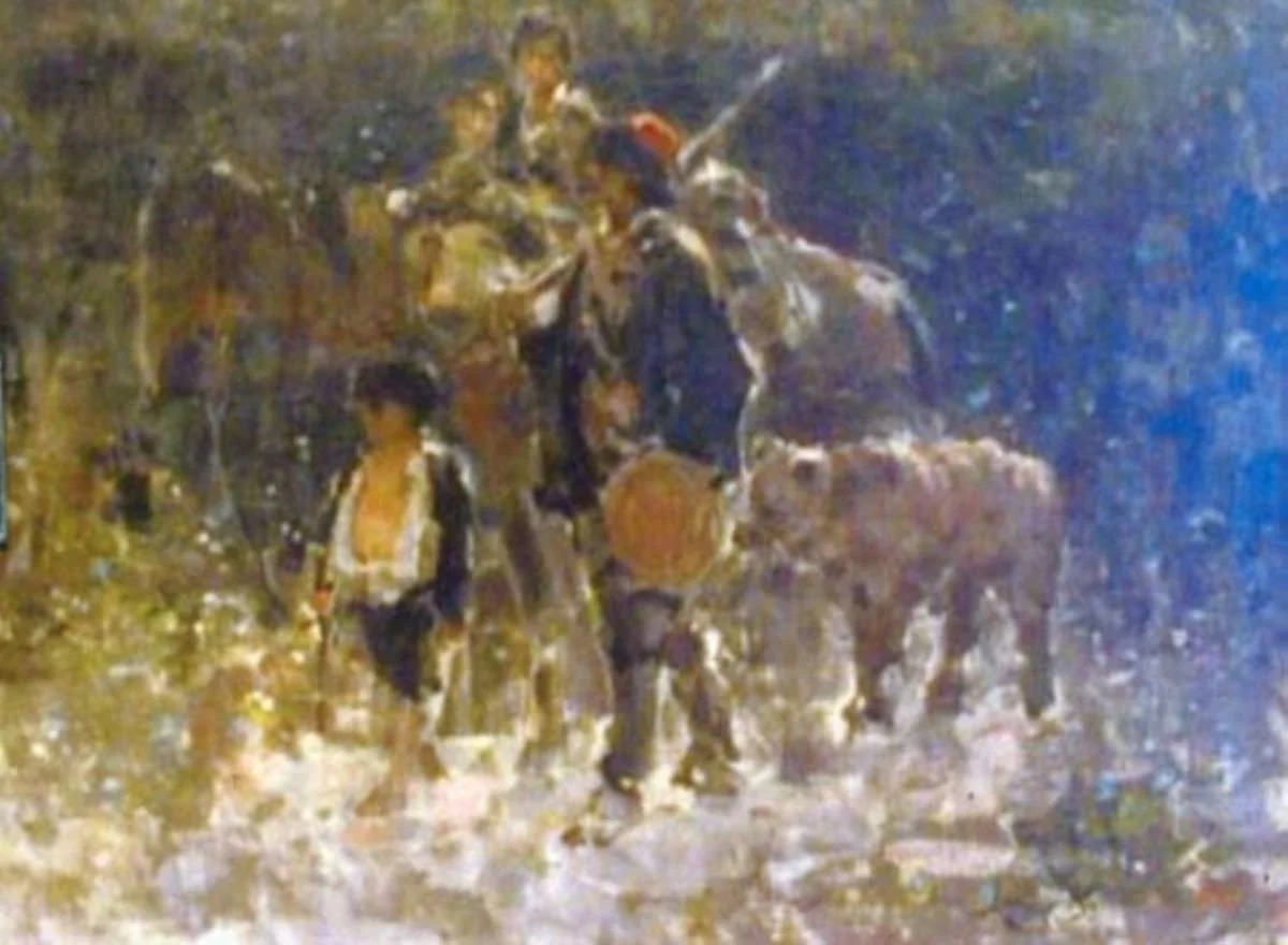 Țigani cu ursul, by Nicolae Grigorescu, unspecified