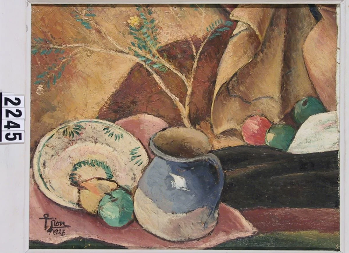 Natură statică cu oale, mere și pere, by Ion Theodorescu-Sion, unspecified