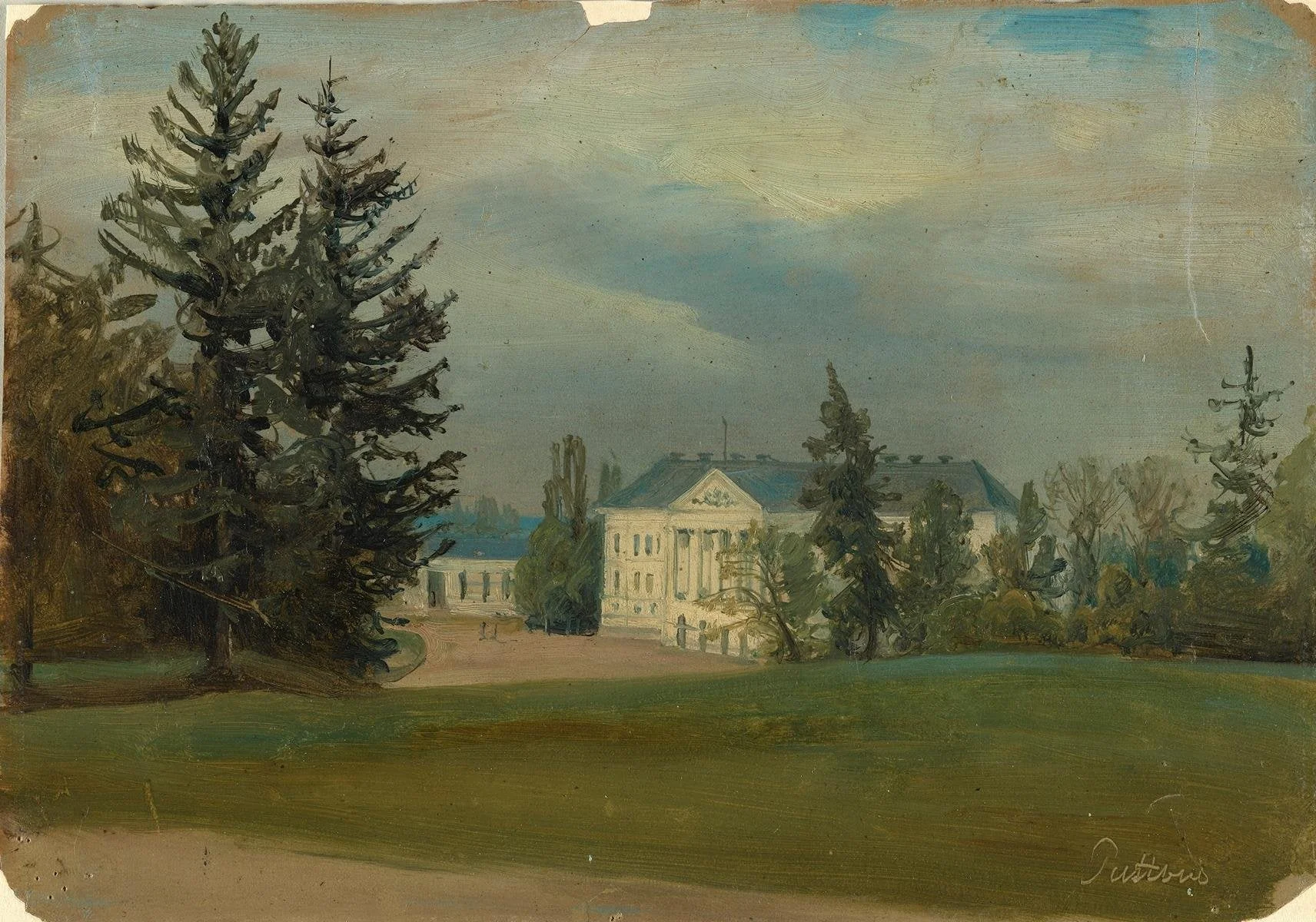 Schloss und Park Putbus auf Rügen, by Unknown, 1850
