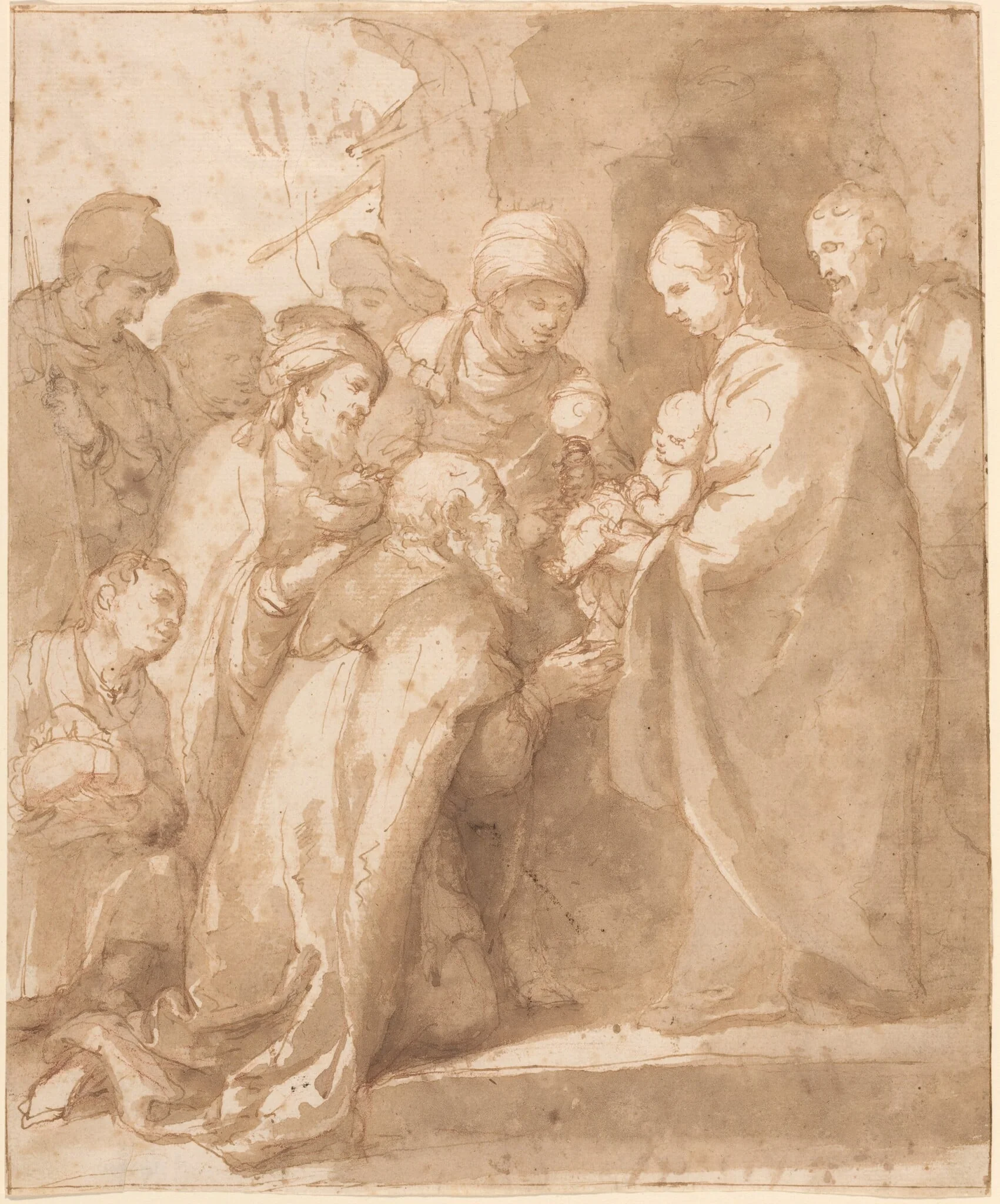 The Adoration of the Magi, by Bartolomé Esteban Murillo, ink, 1653