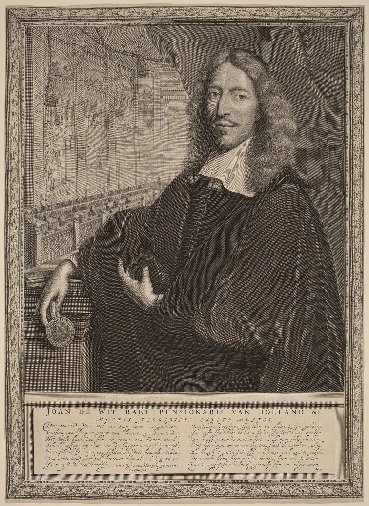 Jan de Witt, by Lambert Visscher, ink, 1662