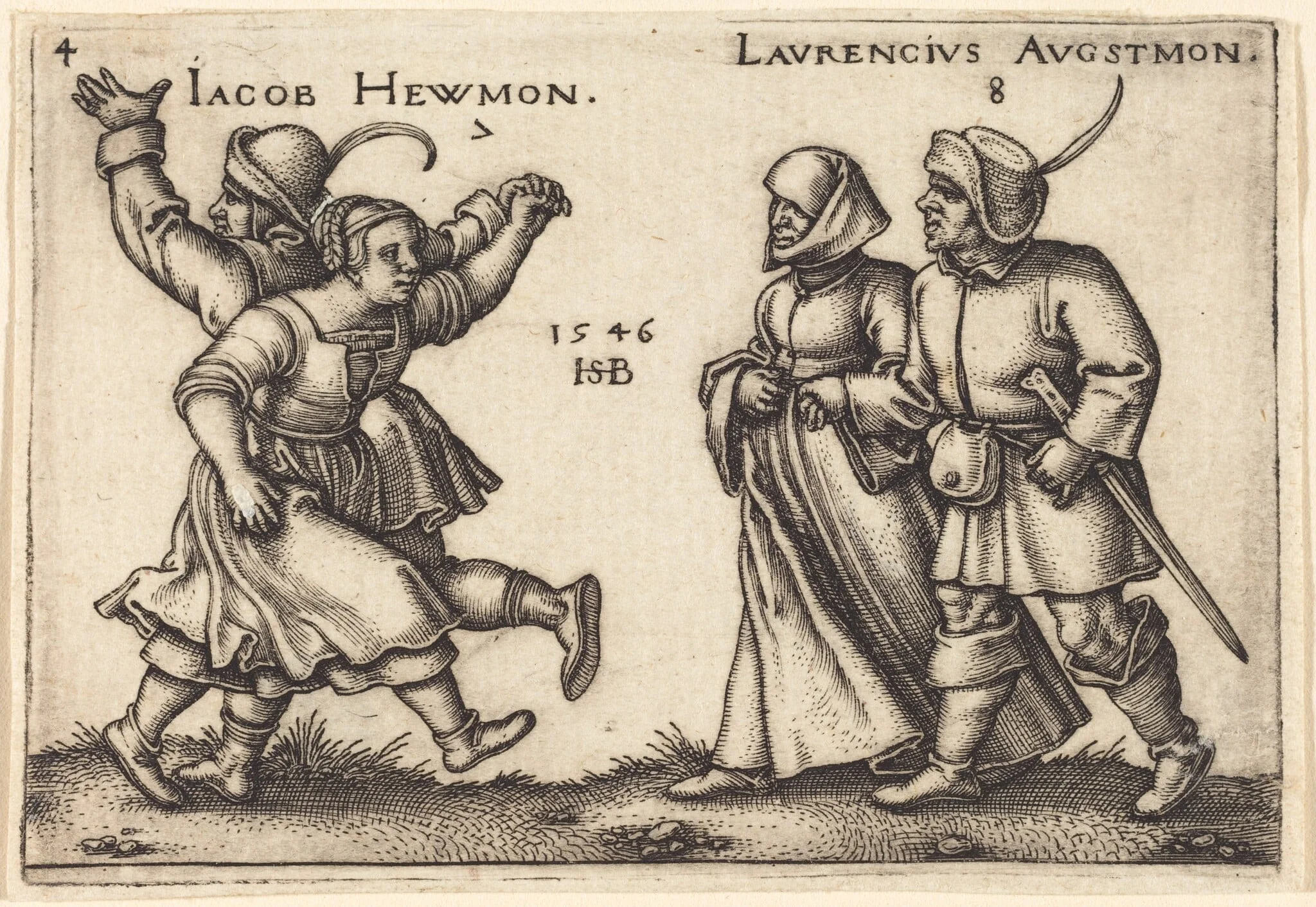 July and August, by Sebald Beham, ink, 1546