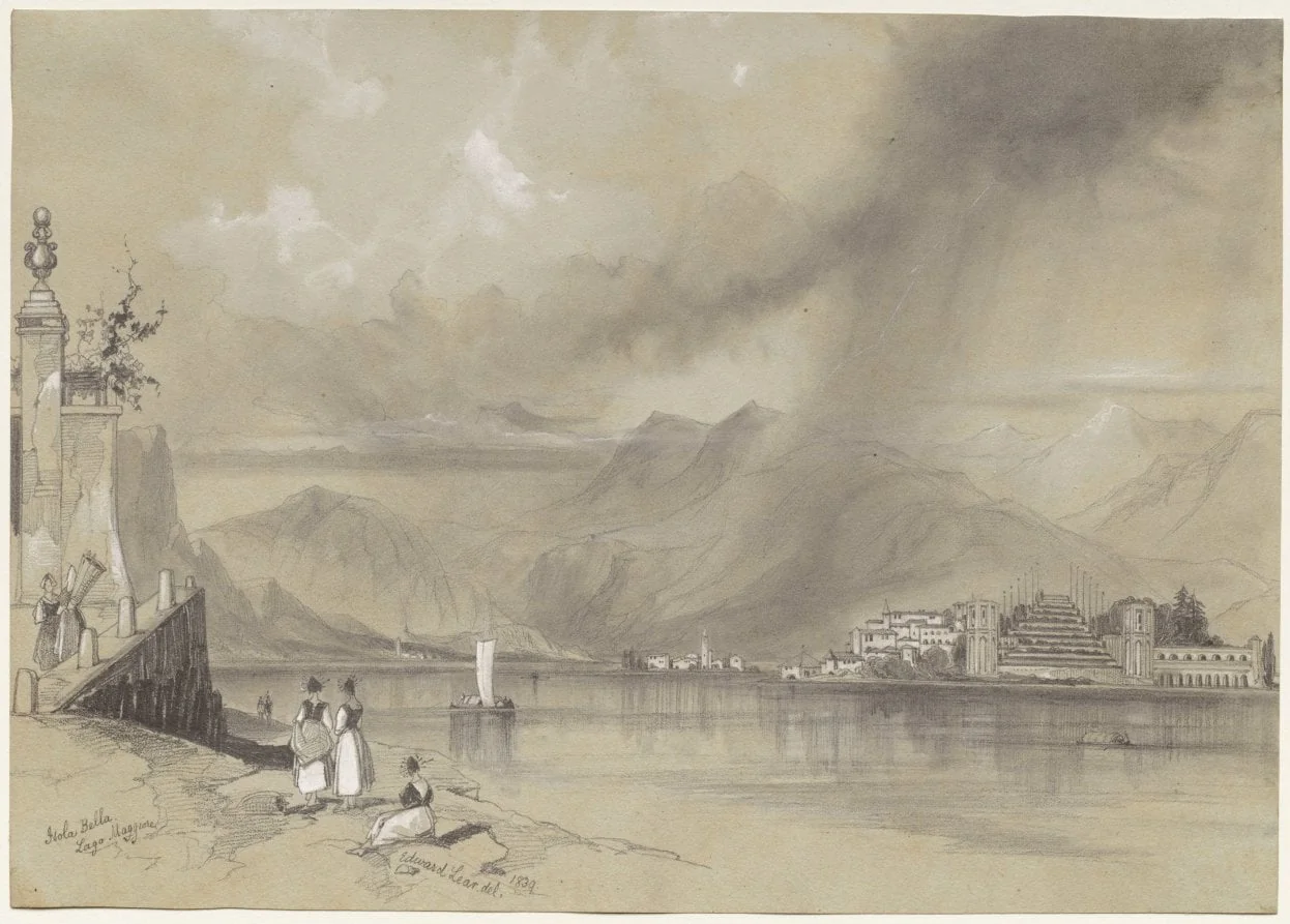 Isola Bella, Lago Maggiore, by Edward Lear, 1839