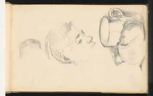 A Head, a Cup, and a Bread Roll