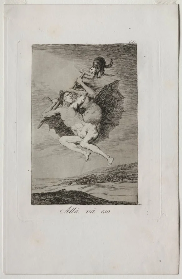 There It Goes, Plate 66, by Francisco Goya, 1799