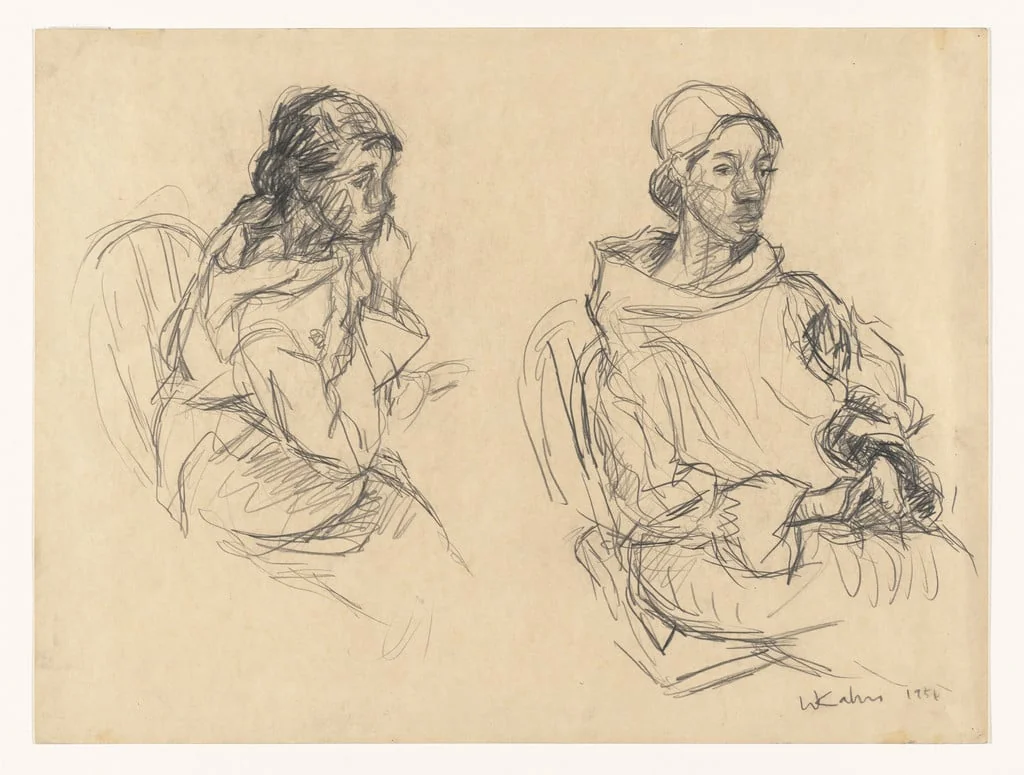 Untitled, by Wolf Kahn, graphite, 1954