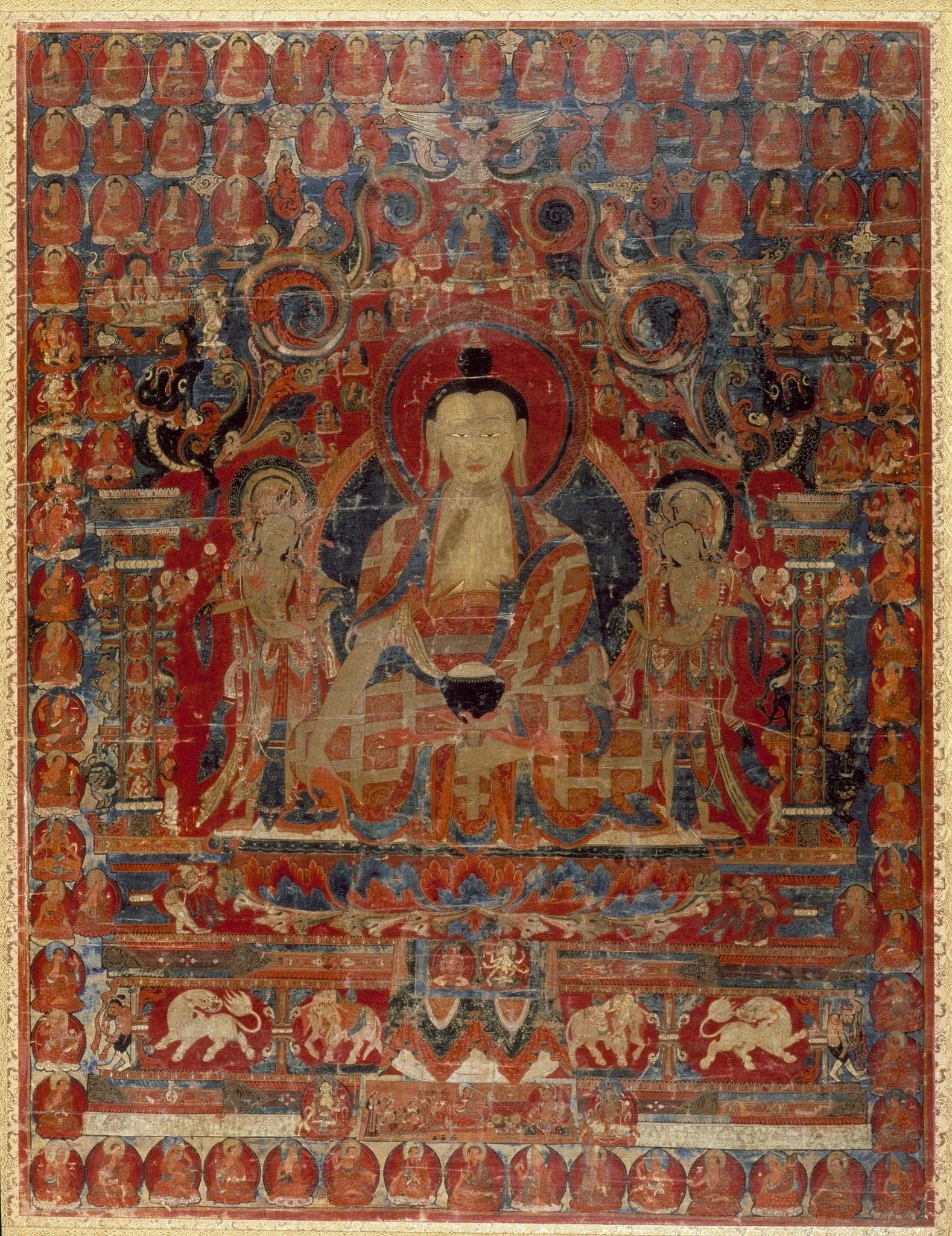The Supreme Physician (Bhaishajyaguru) and His Celestial Assembly