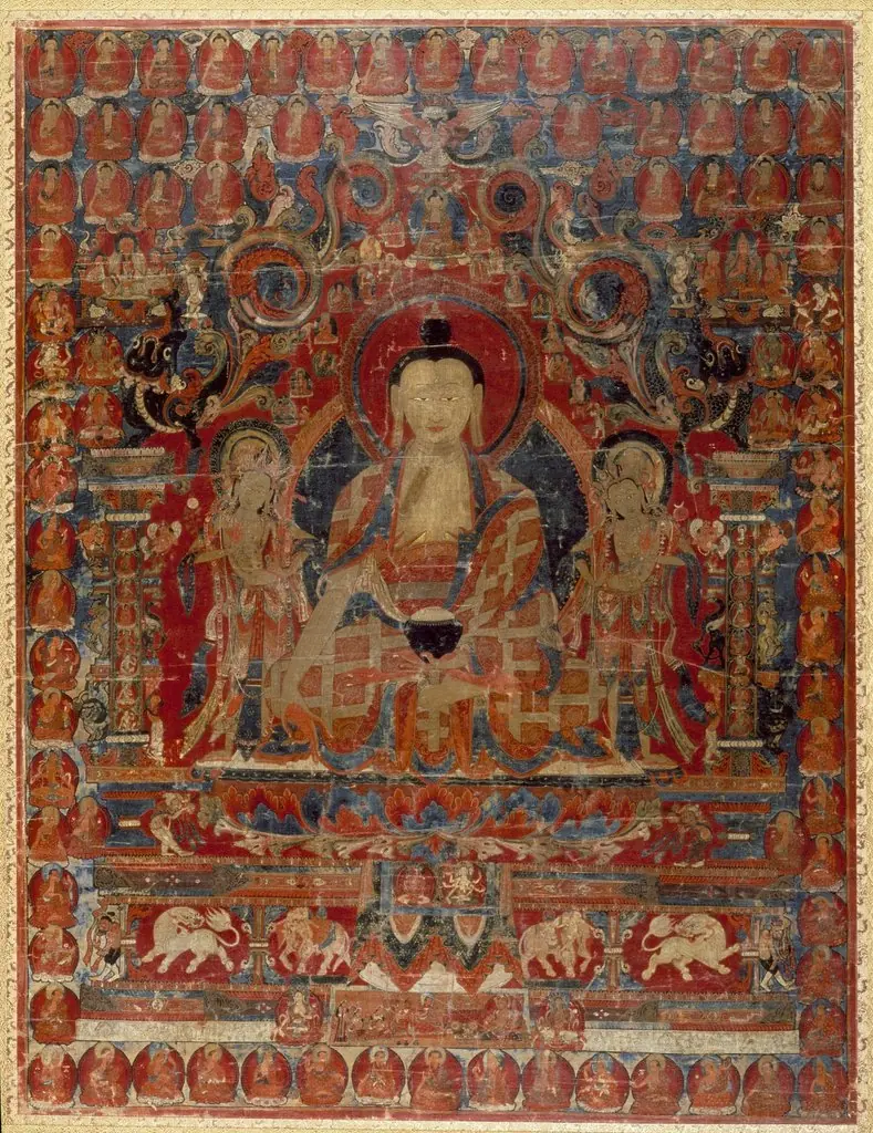 The Supreme Physician (Bhaishajyaguru) and His Celestial Assembly