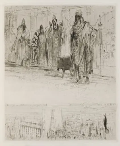 Herodias: Page 13, The tetrarch was awaited by several Galileans, the master of scribes, the chief of the land steward, the manager of the salt mines, and a Jew from Babylon commanding his troops on horse