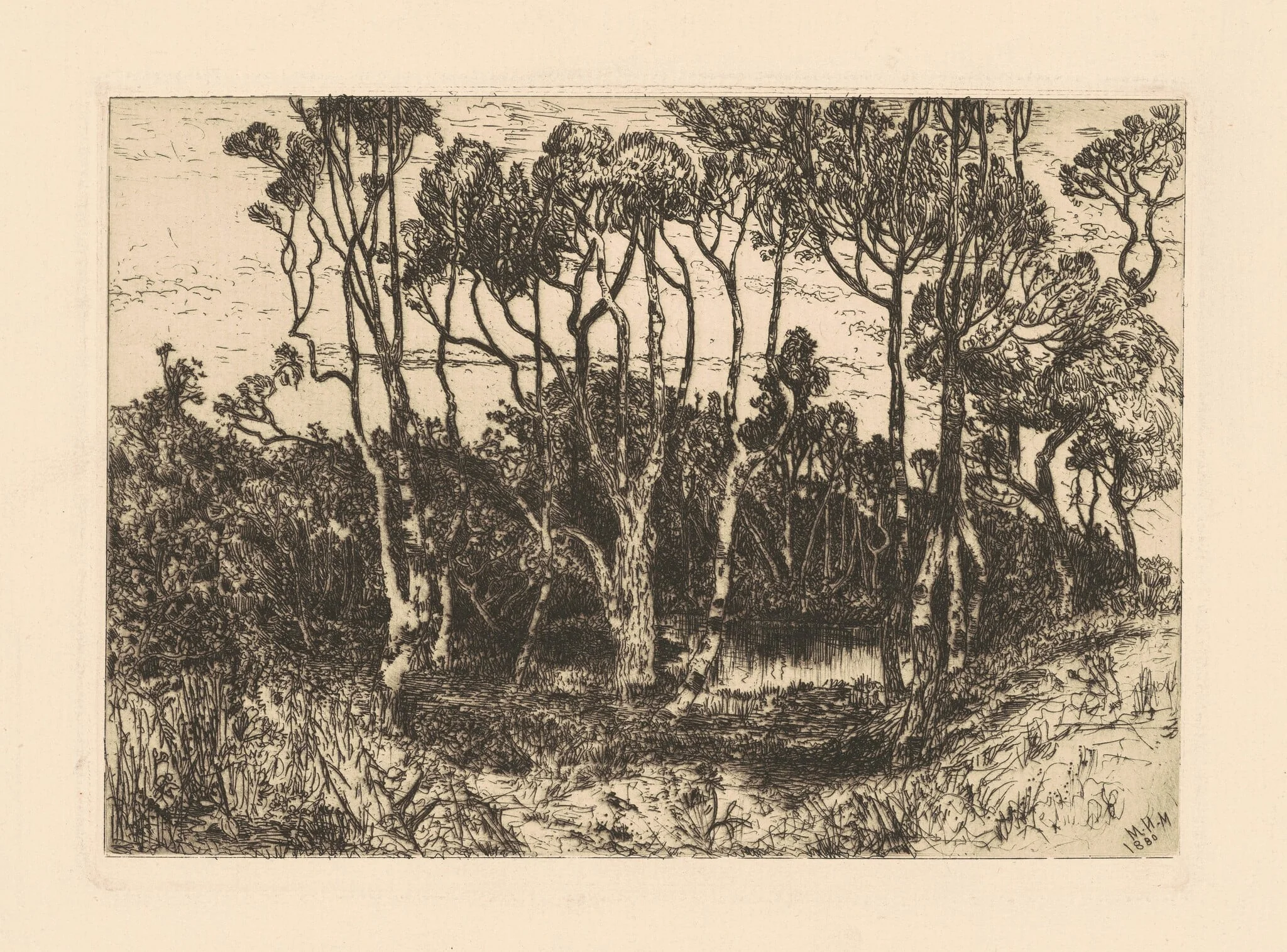 Solitude, by Mary Nimmo Moran, ink, 1880