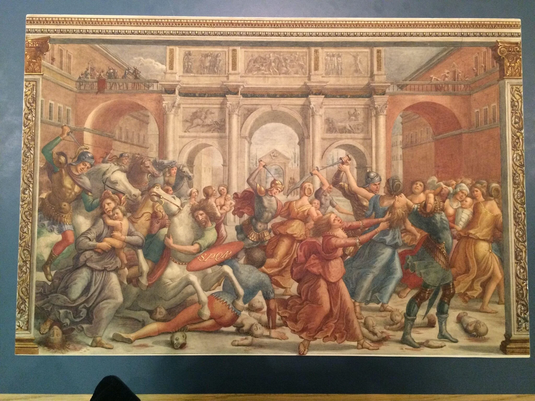 Watercolour, copy after the Massacre of the Innocents, Domenico Ghirlandaio in the Tornabuoni Chapel, Santa Maria Novella (Florence)