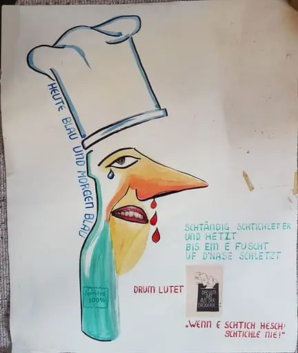 Fasnachtshelge "Heute blau und morgen blau"