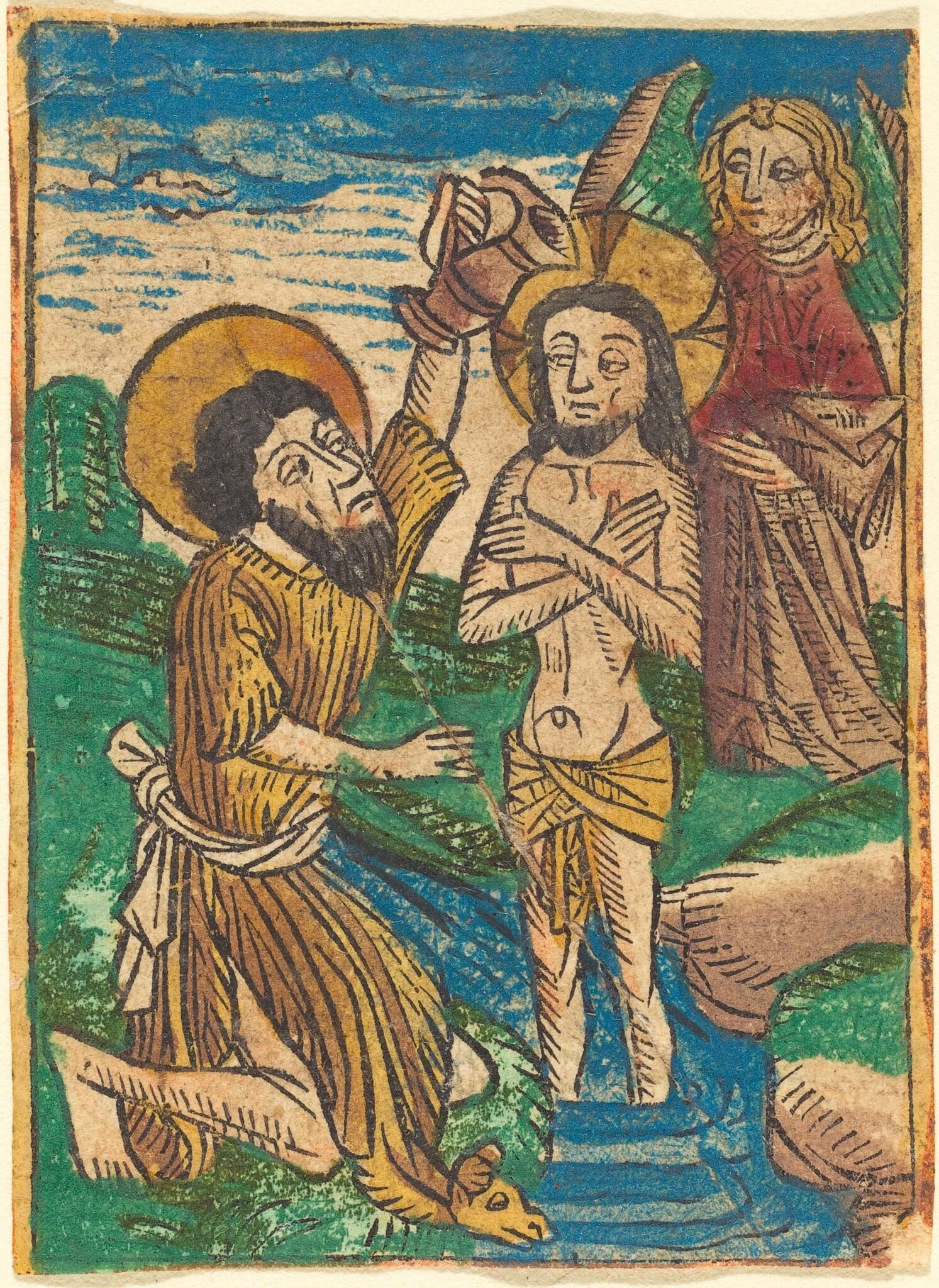 Baptism, by German 15th Century, ink, 1490