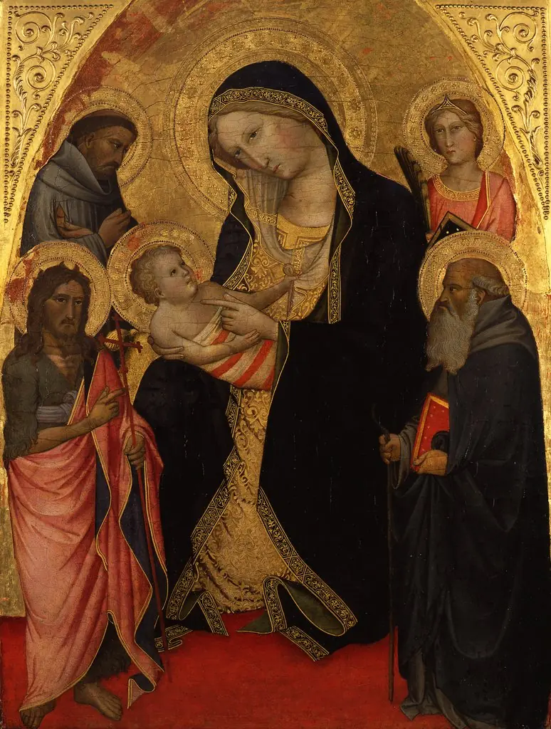 Madonna with the child, St. John the Baptist, St. Francis and St. Anthony and a martyr