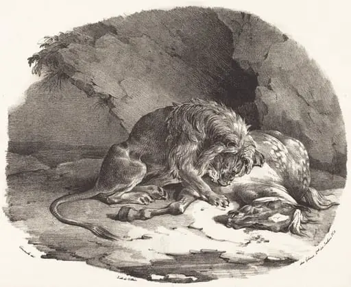 Horse Devoured by a Lion (Cheval devore par un lion)