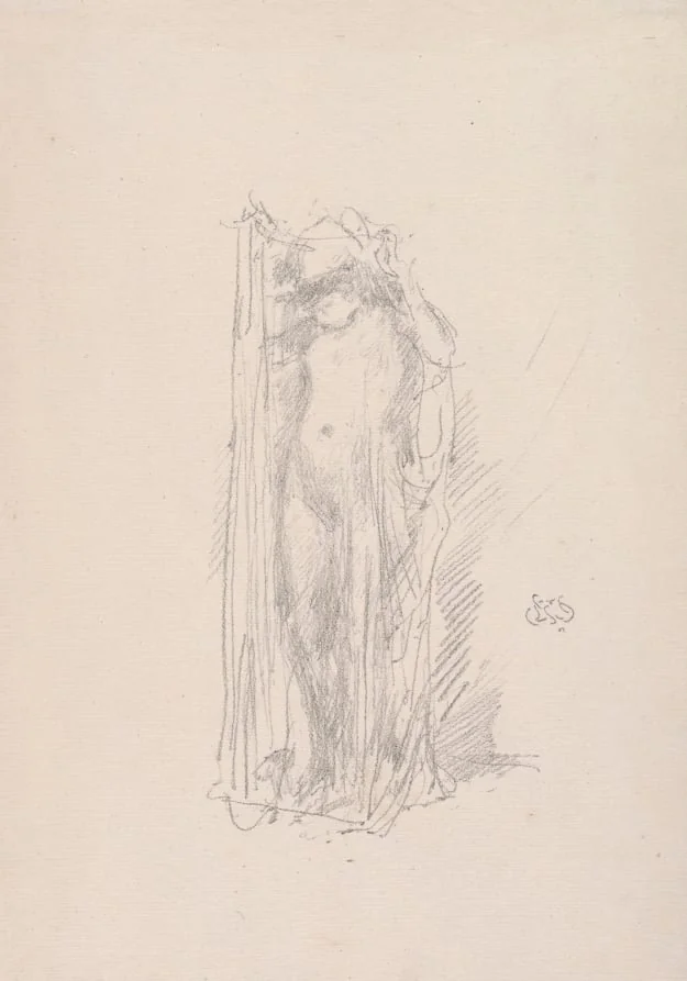 Model Draping, by James McNeill Whistler, 1890