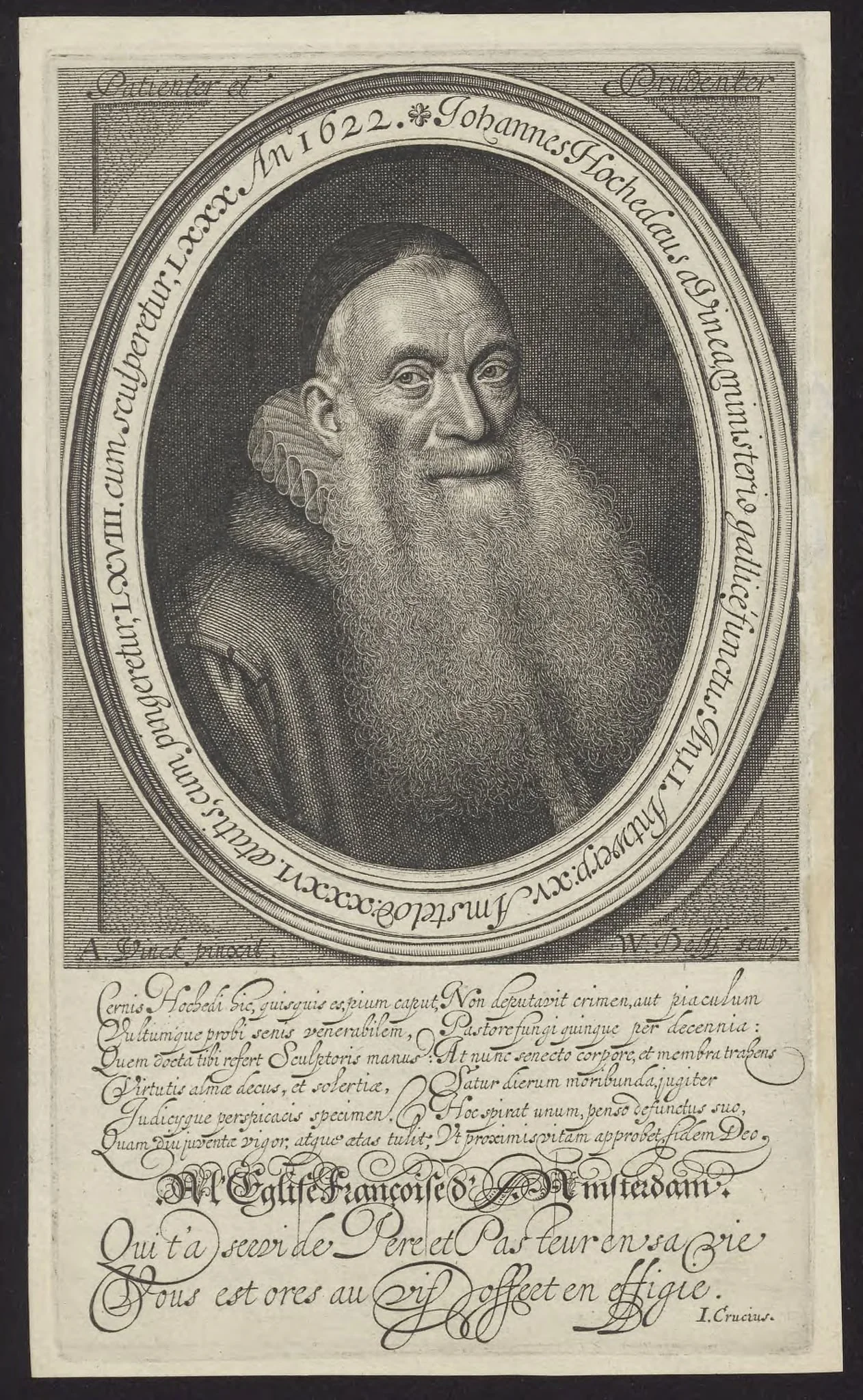 Portrait of Johannes Hochedaeus, Walloon minister in Amsterdam