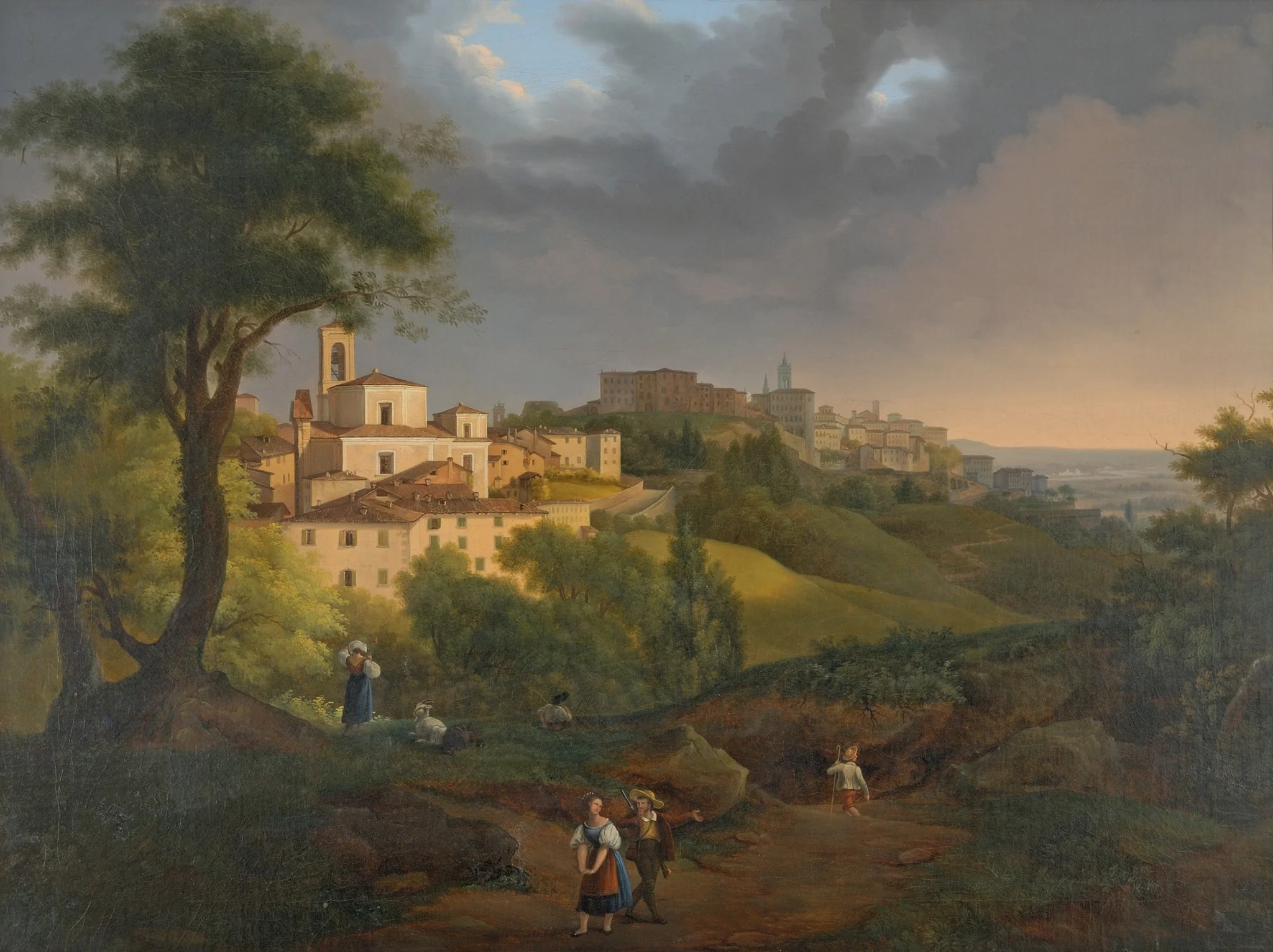 Ansicht des Borgo, Canale in Bergamo, by Unknown, oil, 1820