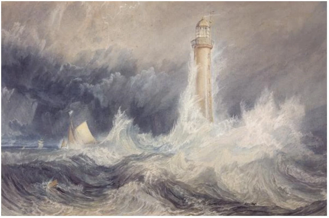 Bell Rock Lighthouse, by Joseph Mallord William Turner, unspecified, 1819