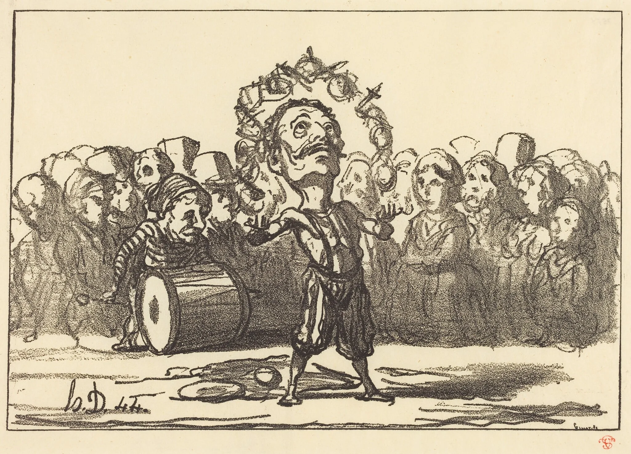 Les saltimbanques, by Honoré Daumier, 1880