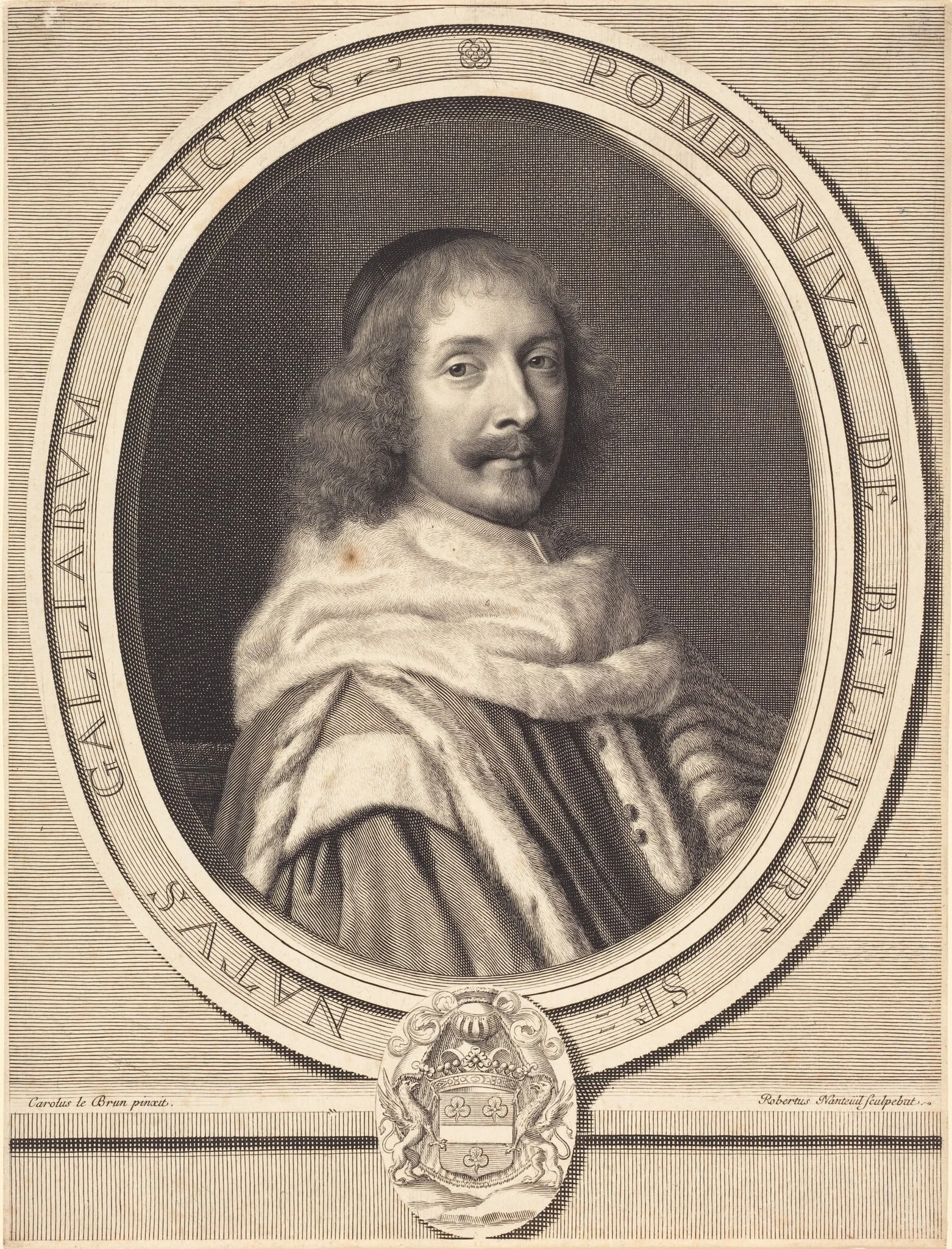 Pompone II de Bellievre, by Robert Nanteuil, ink, 1657