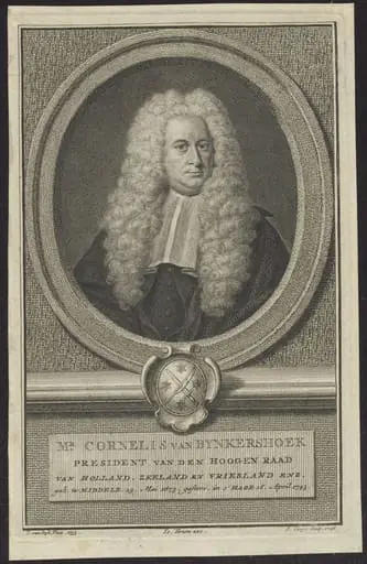 Portrait of Cornelis Bynkershoek, President of the Supreme Court of Holland