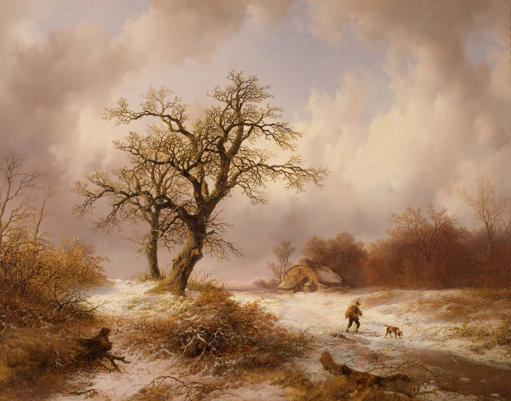 Winterlandschaft, by Remigius Adrianus Haanen, oil, 1853