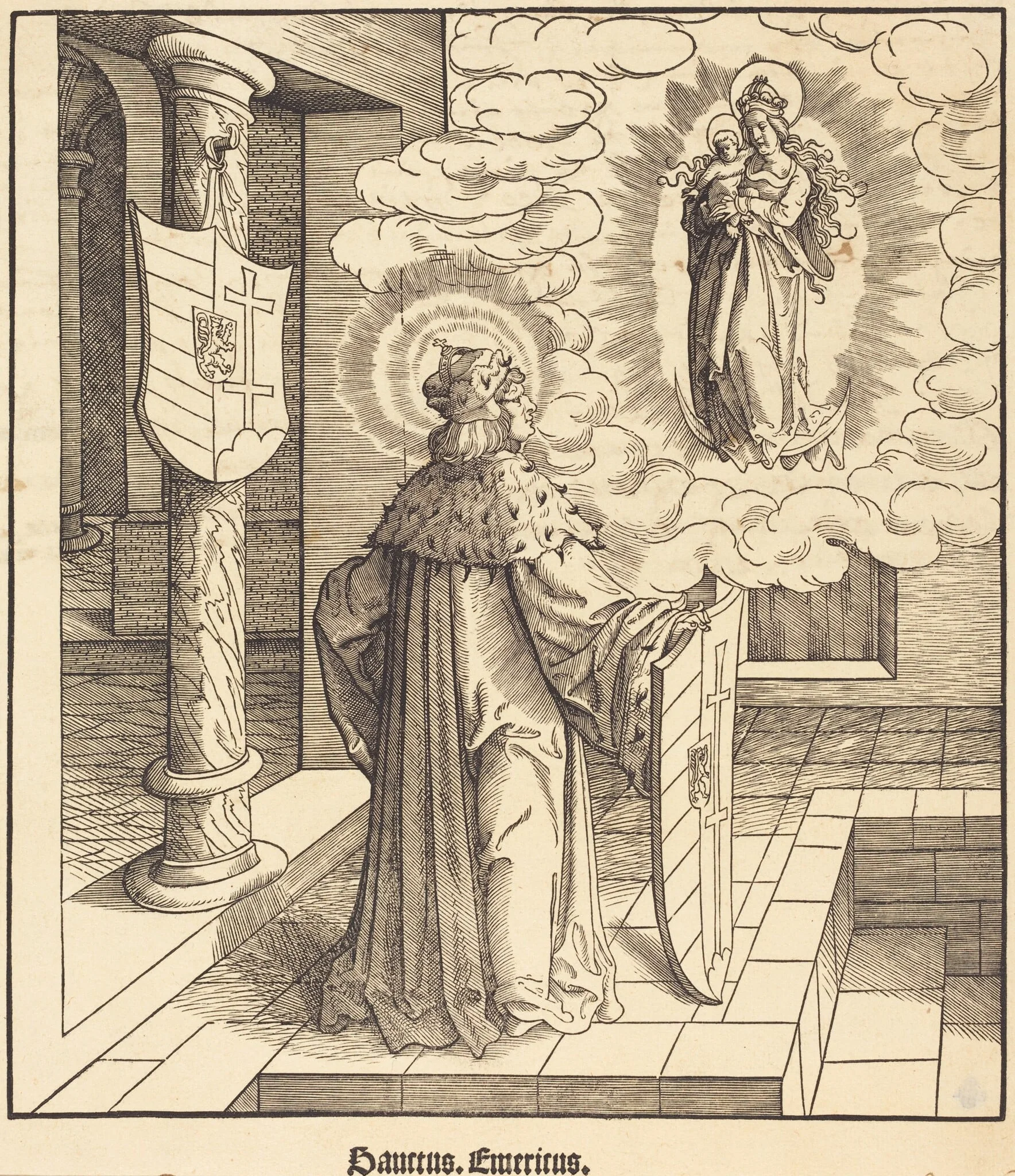 Saint Emericus, by Leonhard Beck, ink, 1517