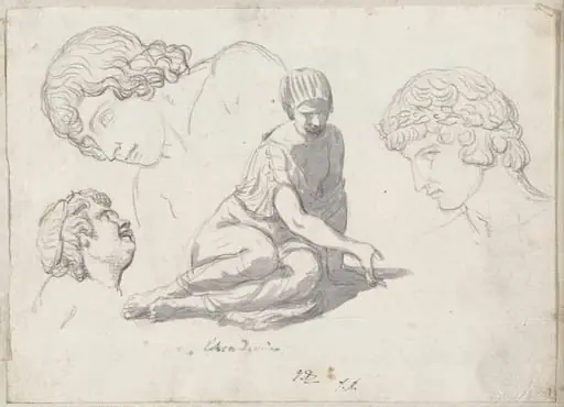 Dice-Thrower and Other Studies after Ancient Sculptures