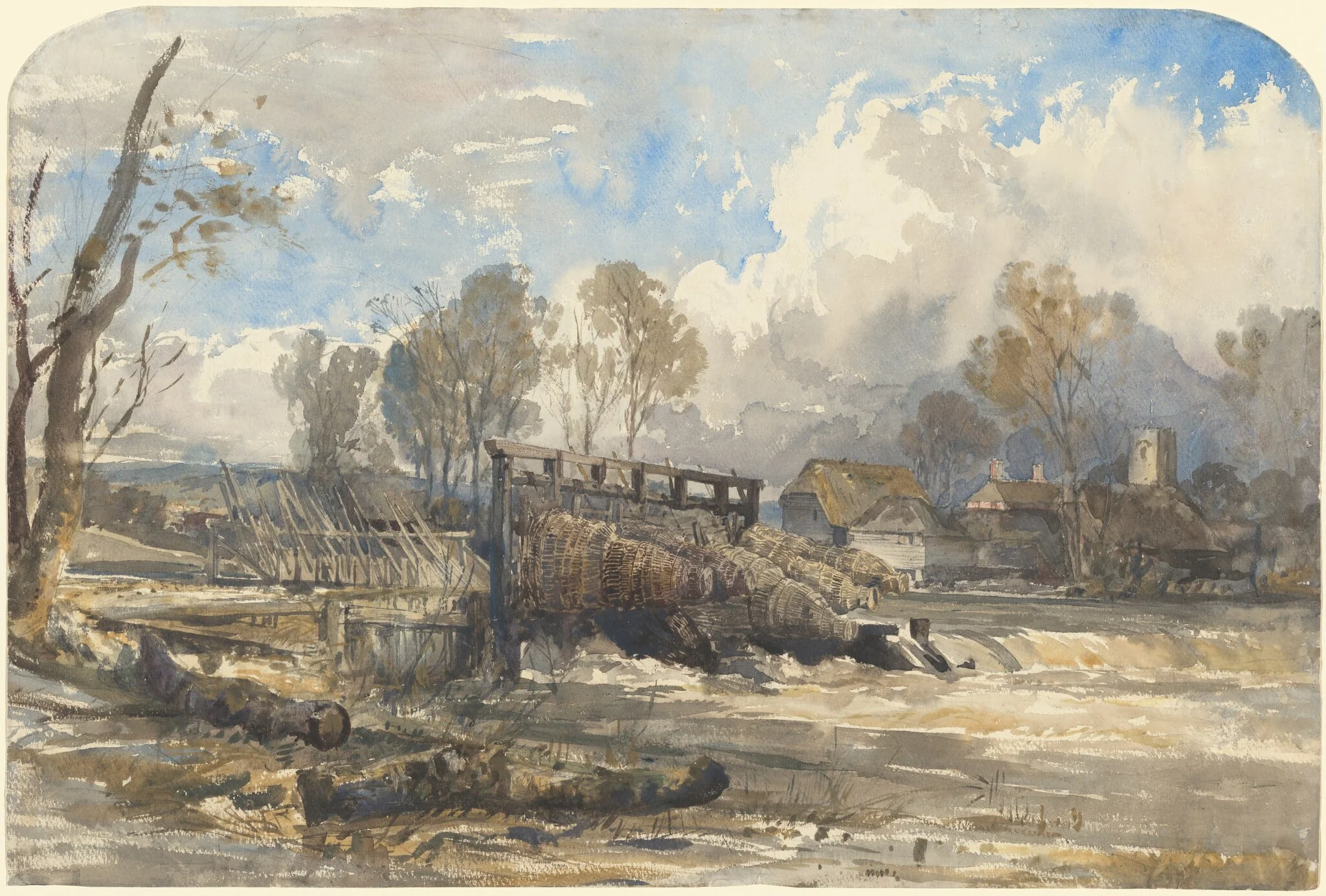 Eel Bucks at Goring, by William James Müller, watercolor, 1843