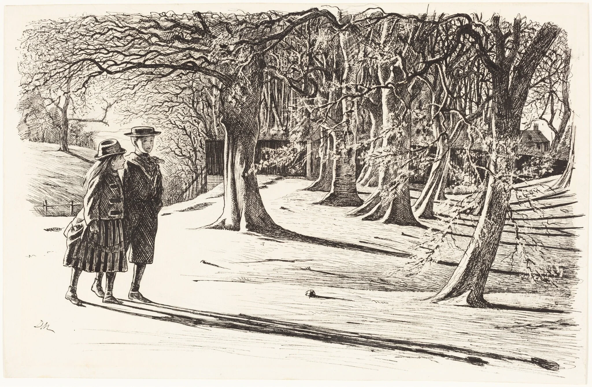 Two Children in the Snow