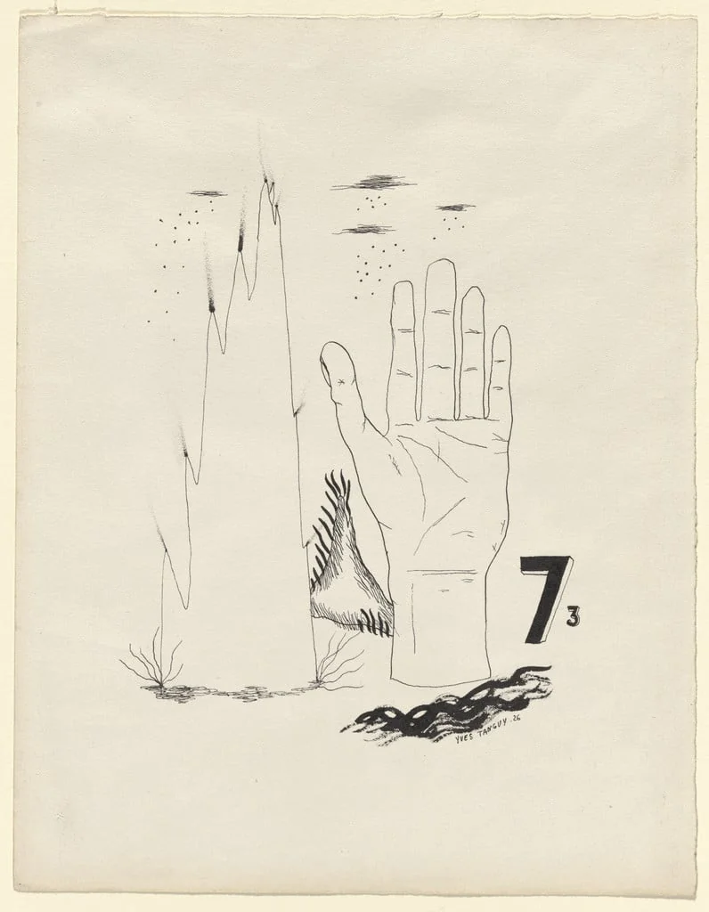 Untitled, by Yves Tanguy, ink, 1926