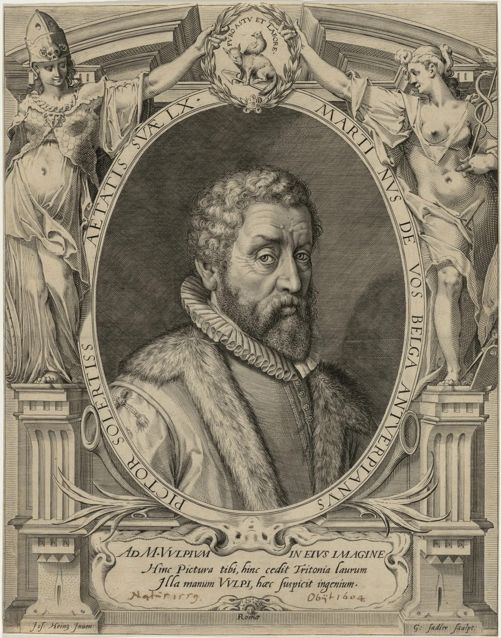 Martin de Vos, by Aegidius Sadeler II, ink, 1600