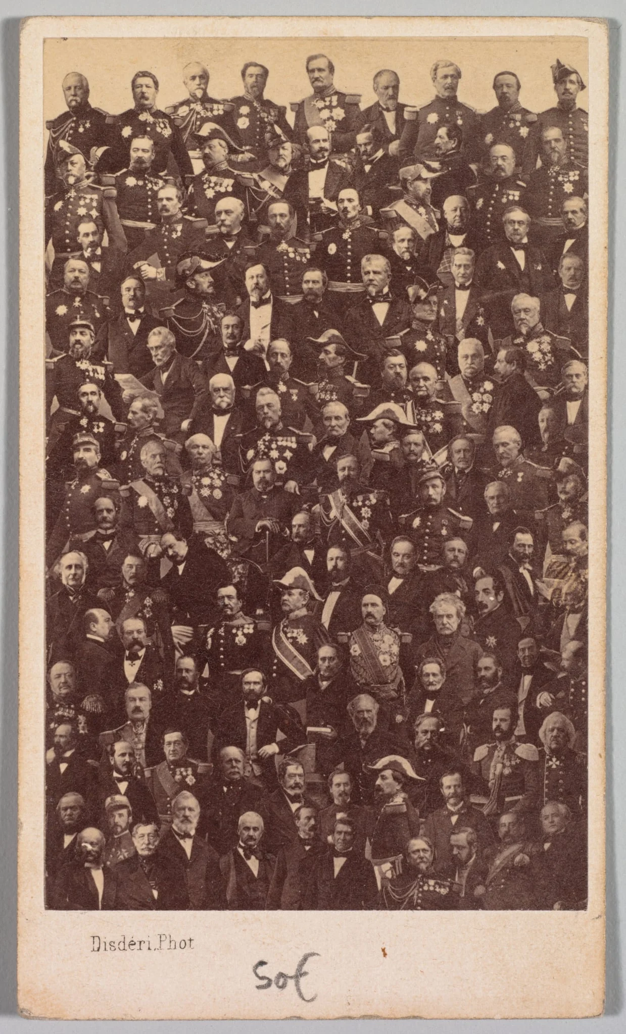 Untitled (French Military Heroes and Political Leaders), by André Adolphe-Eugène Disdéri, 1864