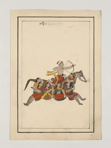 An archer riding a composite horse