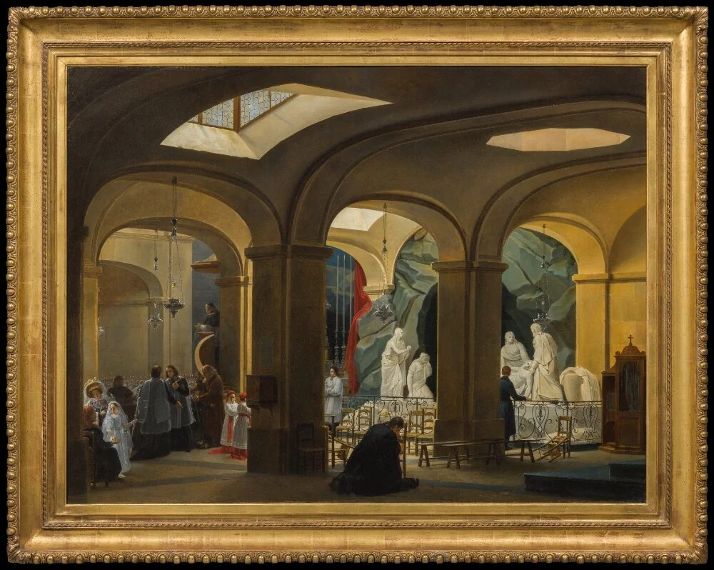 The First Communion in the Interior of the Crypt of the Church of St Roch, Paris