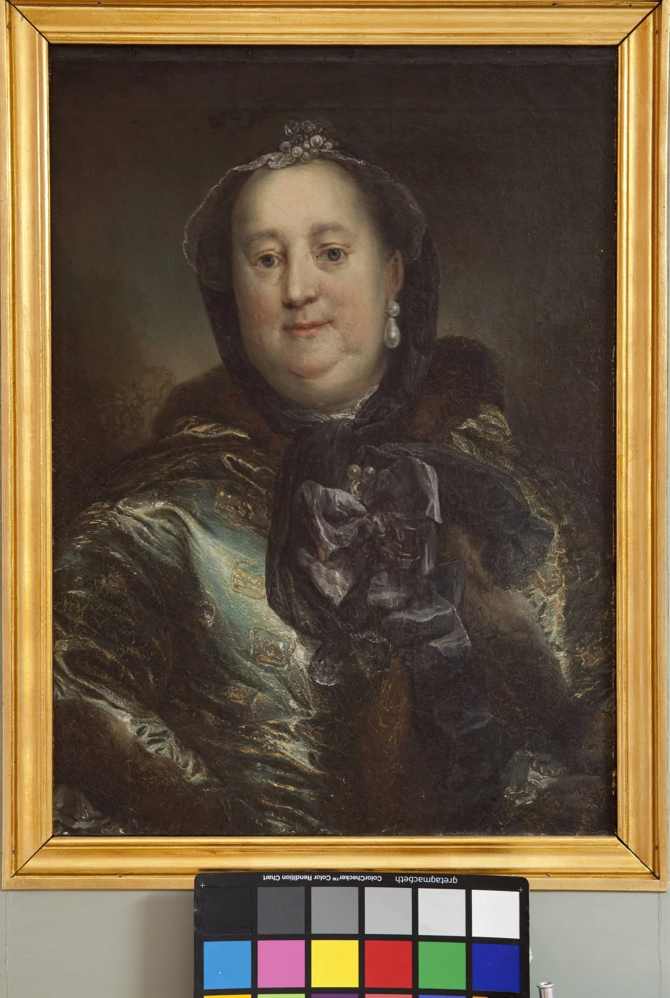 Portræt af hertuginde Antoinette Amalie af Braunschweig-Wolfenbüttel, by Unknown, 1759