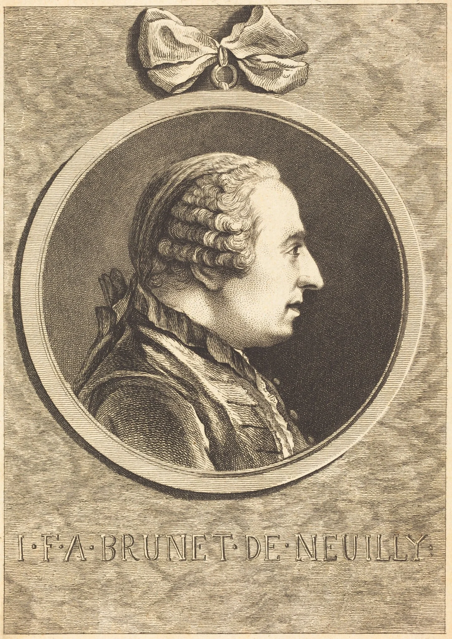 Brunet de Neuilly, by Charles-Nicolas Cochin II, ink, 1752