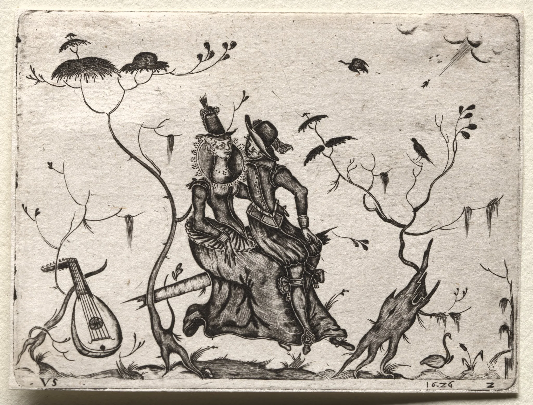 Pair of Lovers, by Valentin Sezenius, 1626