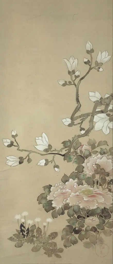Peonies, Magnolia, and Dandelions