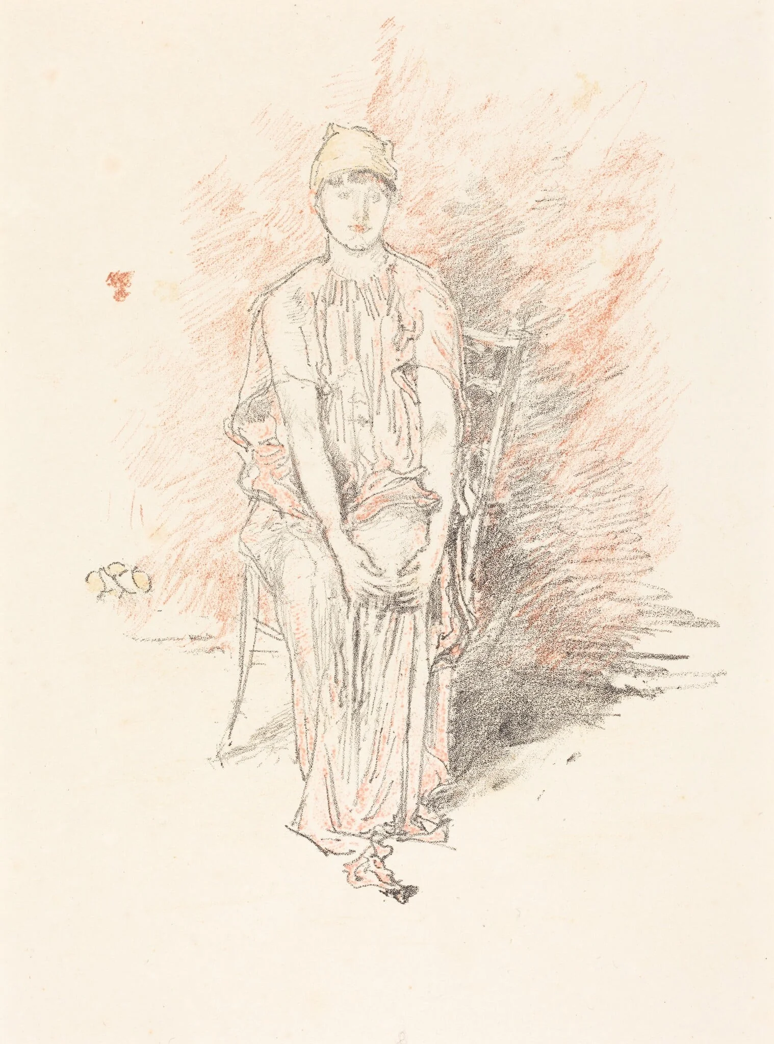 Figure Study in Colors, by James McNeill Whistler, ink, 1890
