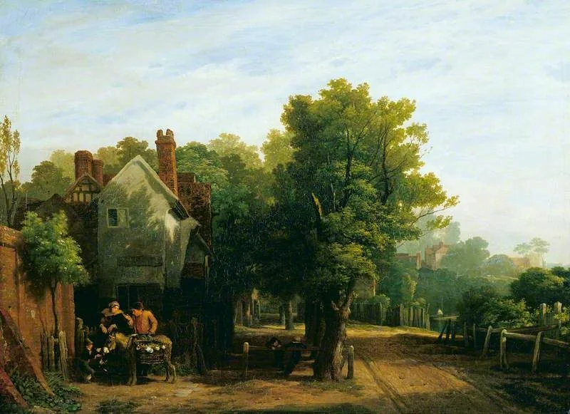 Near the Mall, Kensington Gravel Pits, by William Mulready, oil, 1812