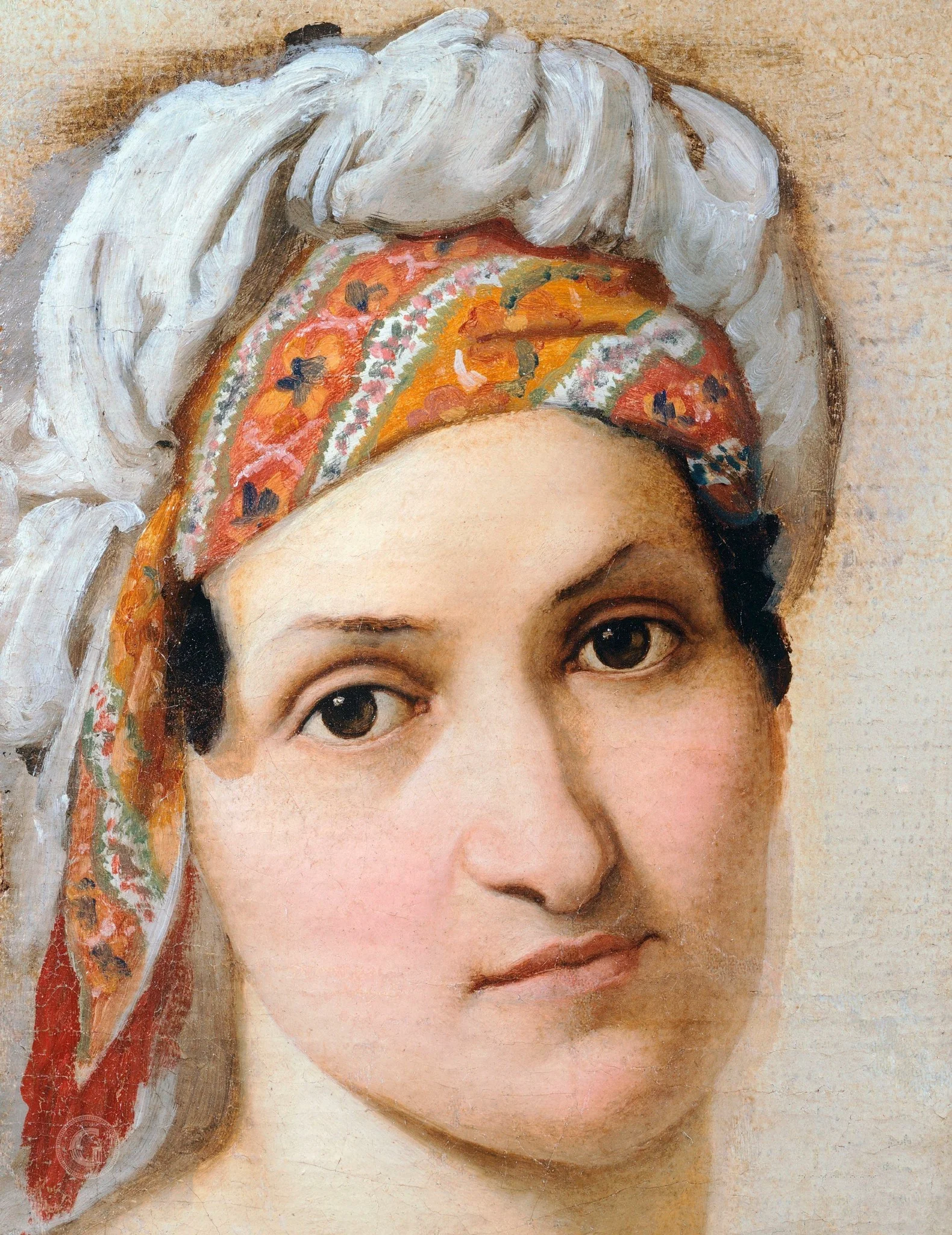 Portrait of Vincenza Scaccia, the artist's girlfriend, by Francesco Hayez, oil, 1816