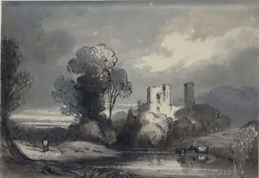 Landscape with Abbey by a Stream