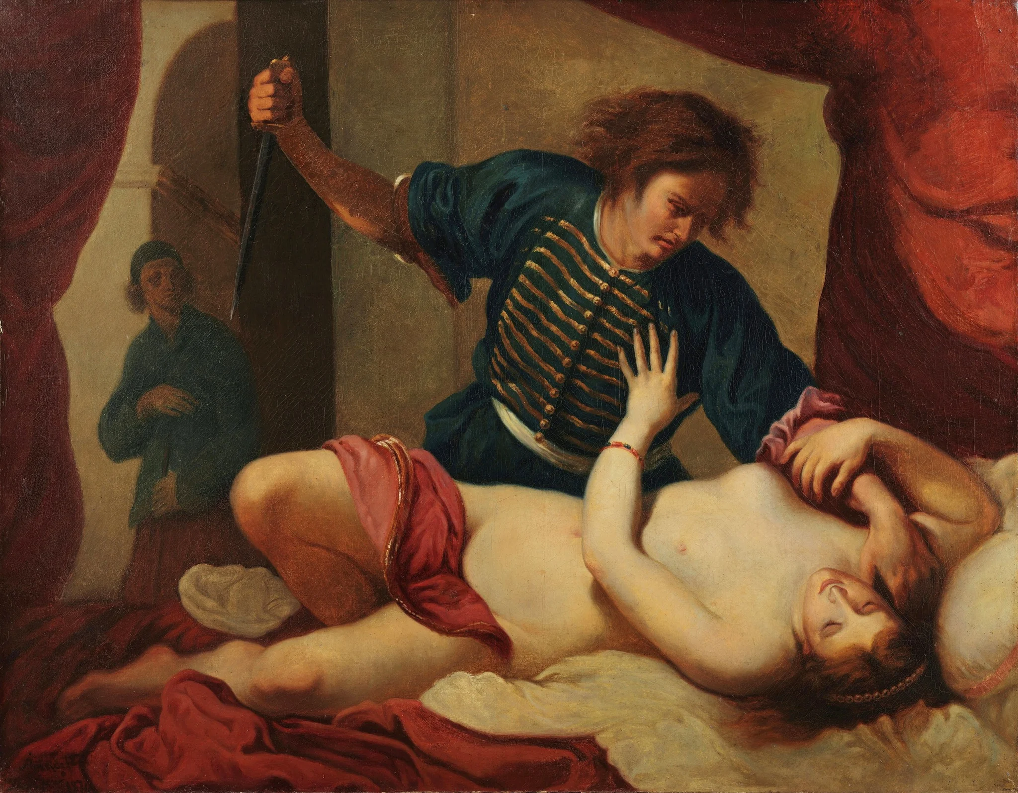 Tarquin and Lucretia, by José Ferraz de Almeida Júnior, oil, 1874