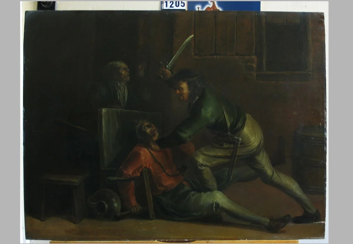 Încăierare între țărani, by Pseudo van de Venne, unspecified