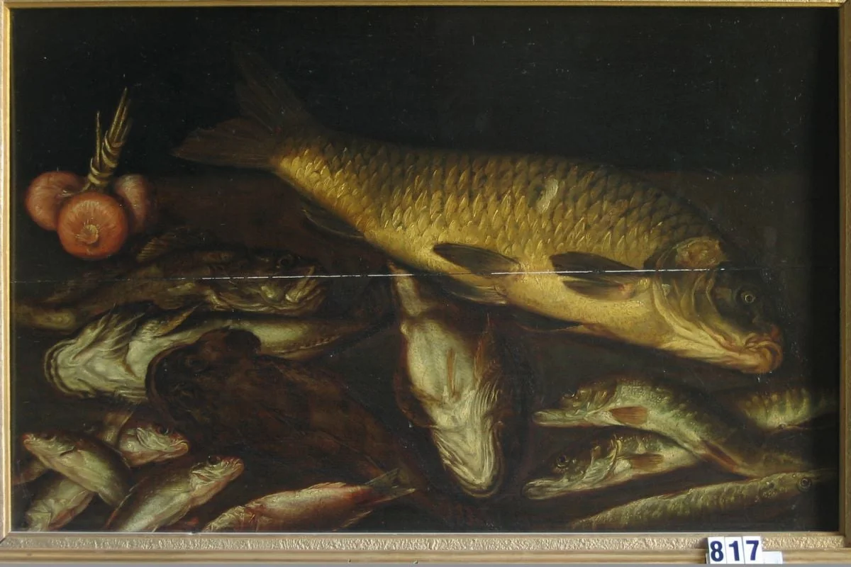 Pești și ceapă, by Alexander Adriaenssen