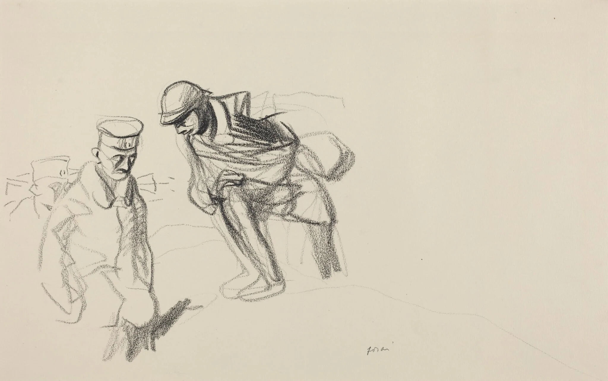 Lost Illusions, by Jean-Louis Forain, crayon, 1918