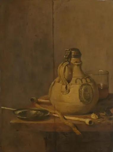 Still Life with Westerwald Jug and Smoking Paraphernalia